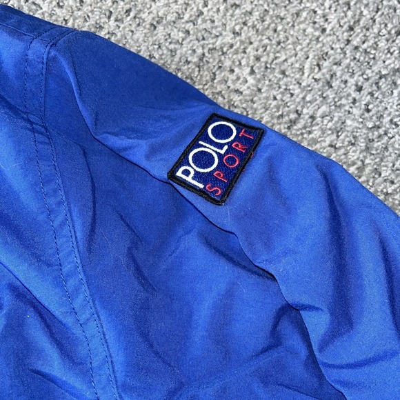 Vintage Men's POLO Ralph Lauren Blue Bomber Jacket. Medium - Picture 7 of 8